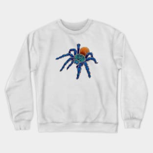 Greenbottle Blue Tarantula with Khaki Outline Crewneck Sweatshirt